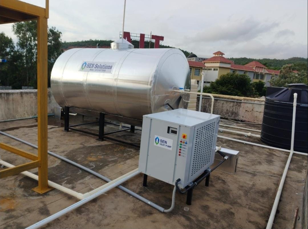Heat Pump Hot Water System with Insulated Storage Tanks